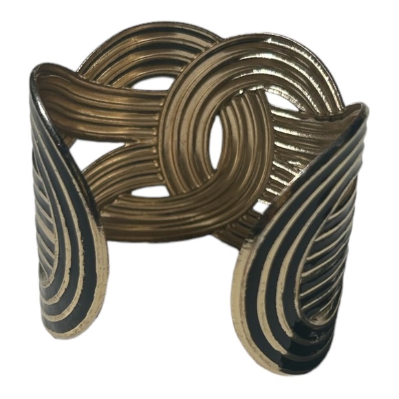 Set of 2 cuff bracelets gold/black/silver/bronze - Picture 2 of 12